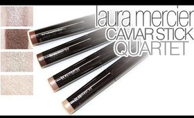 Review & Swatches: LAURA MERCIER Mini Caviar Stick Eye Color Quartet