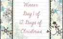 Winner -  Day 1 of 12 Days of Christmas Giveaway