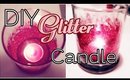 DIY Glitter Candle Valentine's Day Decor