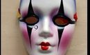 Small Porcelain Masquerade Doll Mask With Eye Makeup