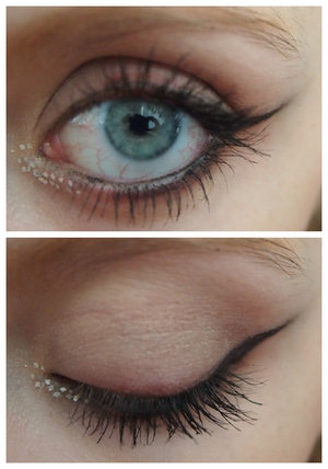 This is a day when I was messing around with sparkles and eyeliner!