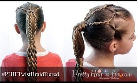 How To: Twist Braid Tiered Ponytail | Pretty Hair is Fun