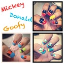 Disney Nails: Mickey, Donald, Goofy
