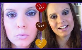 Weekly Makeup Look 1 | Glittery Purple Cut Crease