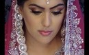 Tutorial Elegant Indian Pakistani party makeup pink gold cream brown