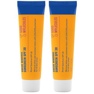 Good Molecules Sheer Mineral Sunscreen SPF 30 Duo