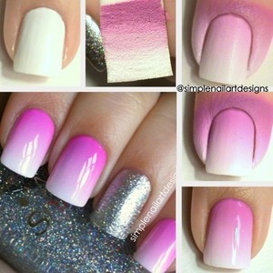 Ombre Nails! You can see a video tutorial also on my YouTube channel. 
http://www.youtube.com/watch?nomobile=1&v=hL11sP4Hlrg
