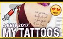 My Tattoo Tag! Showing My Tattoos (April 2017)