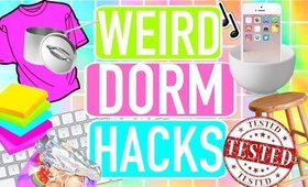 Weird Dorm Hacks TESTED!! | Paris & Roxy