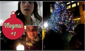 TREE LIGHTINGS & TALKING TO MYSELF IN STAIRWELLS (Vlogmas #1)