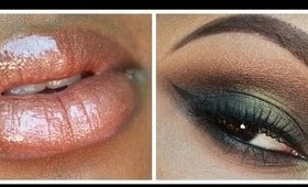 Green Smoky Eye - Fall eye make up tutorial and lip tutorial. ft Black Opal Cosmetics!