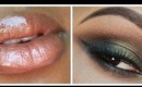 Green Smoky Eye - Fall eye make up tutorial and lip tutorial. ft Black Opal Cosmetics!