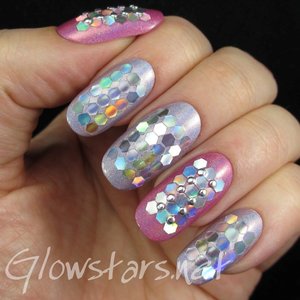 Read the blog post at http://glowstars.net/lacquer-obsession/2015/05/glitter-placement-on-holo/
