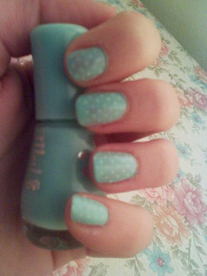 mint with white dots :)