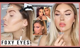 i tried the FOXY EYES makeup trend! and wow.... 👀 people thought I facetuned!