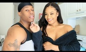COUPLES PAMPER ROUTINE! GIRLFRIEND PAMPERS BOYFRIEND | With Exposed Skin Care
