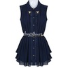 Classic Blue Sleeveless Fashion Dress