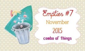 Product Empties #7  | November 2015 | PrettyThingsRock