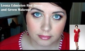 Green Makeup for a Red Dress