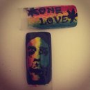 Bob Marley rasta nail art 