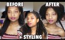 Has My Pregnancy Changed My Hair? | Straight to Curly (4b/4c) + Simple Curly Hairstyle