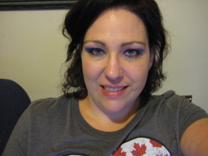 End Result of Aug 8th makeup... Please note this was at the end of the day... I couldn't get my camera to work eariler... If you want your eyes to pop do this look :)