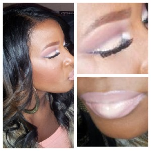 Cut crease eyes with a natural ombre` lip.