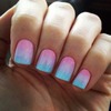 combination blue and pink nails❤