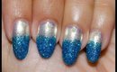 Blue Glitter Nail Tips ~ Born Pretty Store Review