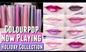 Colourpop Holiday Collection 2016 & GIVEAWAY | LIP SWATCHES Satin Lip, Ultra Matte Lip, Glossy Lip