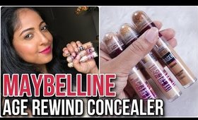 MAYBELLINE AGE REWIND CONCEALER REVIEW | 3 Shades | Stacey Castanha