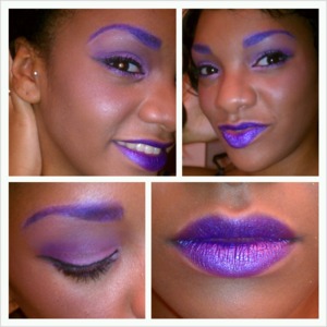 just trying something different ....lips are not lipstick just and eye shadow from a regular palette 