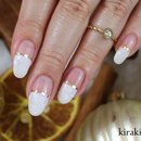 Snowy French Nails
