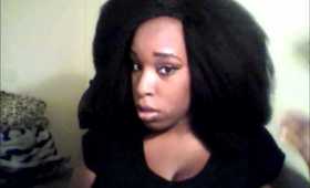 Afro Wig Tutorial (wearing it out)