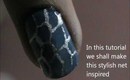 Net Design Nails- very easy nail design for short nails- nail design for beginners