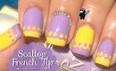Scallop French Tip Nail Art by The Crafty Ninja