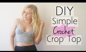 DIY Sunday - Simple Crochet Solid Back Bralette Crop Top