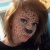 Full face leopard makeup