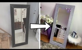 DIY Glam Crystal Rhinestone Mirror
