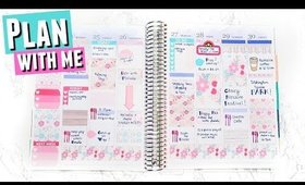 Floral Plan With Me Erin Condren Weekly Spread using NicoleAlexiaDesigns Sticker Kit