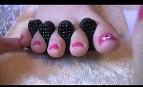 ♡Get Sandel Ready Feet! How to Pedicure + Toe-Nail Art Design!♡