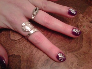 Purple Skull Nails
