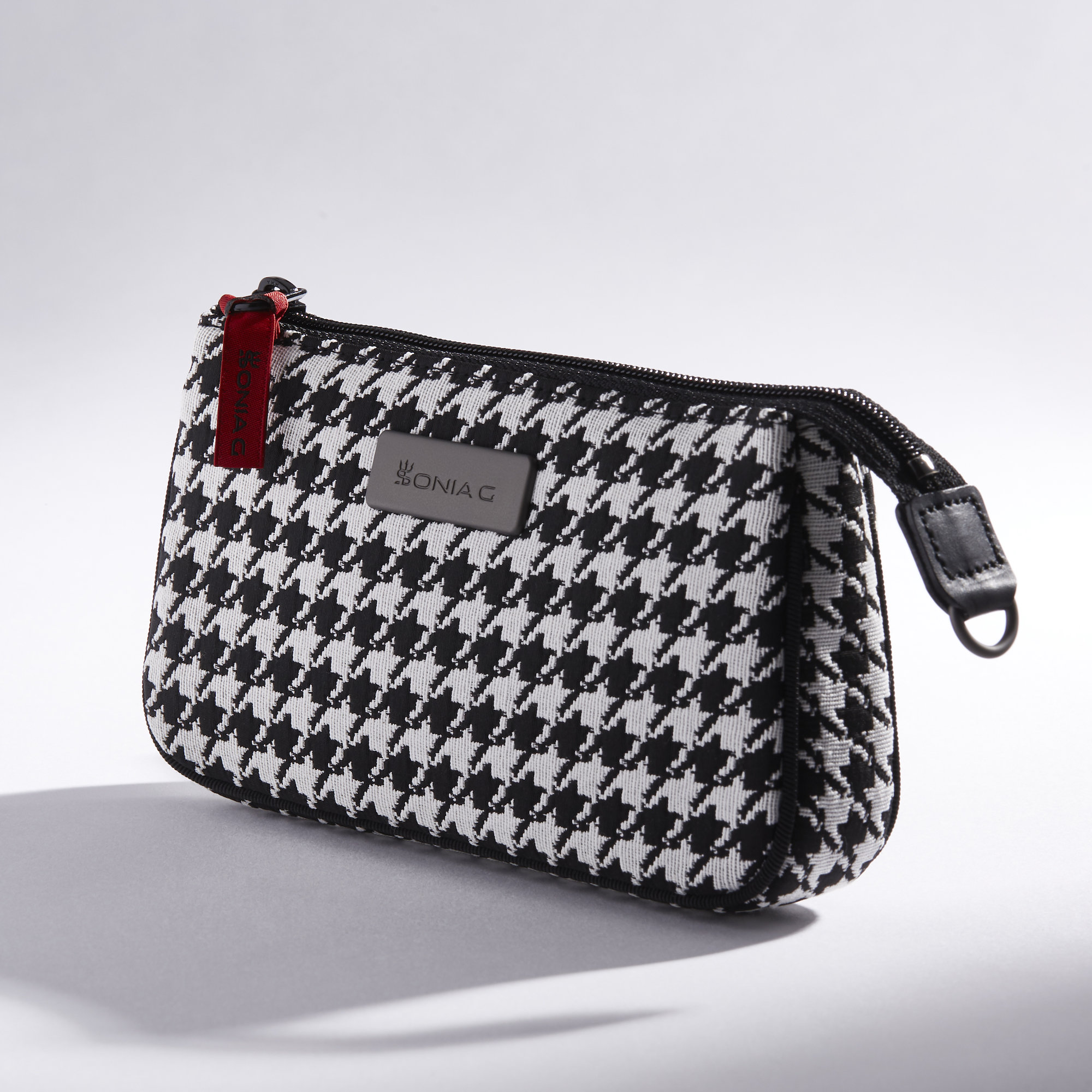 Alternate product image for The Houndstooth Mini Zipped Pouch shown with the description.
