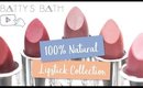 100% Natural Lipstick Collection Swatches for Everyday Makeup