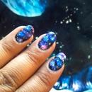 My first attempt at Galaxy Nails!