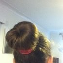 My hair in a bun