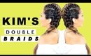 ★ Kim K's DOUBLE BRAIDS for Girls Who SUCK AT HAIR!  Beginner's Spring Hairstyles