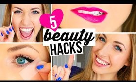 TOP 5 BEAUTY HACKS IN 5 MINUTES!