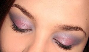 Light pink and purple look-