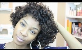 Flat Twist Out Natural Hair with Perm Rods